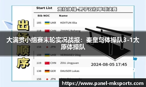 大满贯小组赛末轮实况战报：秦皇岛体操队3-1太原体操队